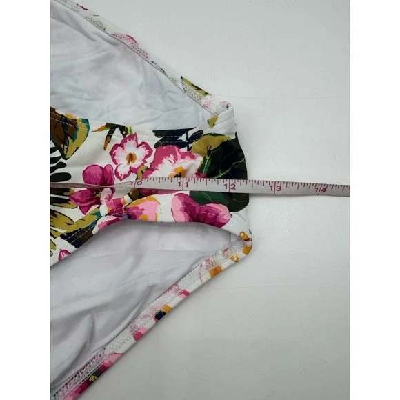 NWT Catherine Malandrino L Tropical Floral Bikini Swim Bottom Bathing Suit High - Picture 9 of 10